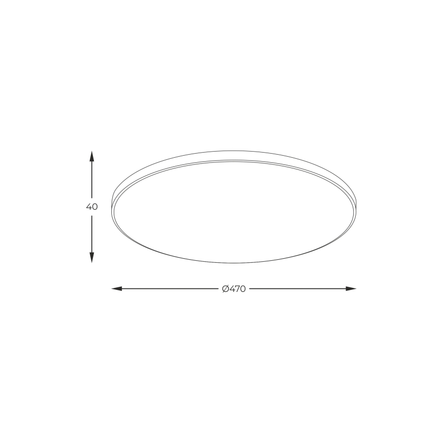 Zuma Line - LED lubinis šviestuvas LED/44W/230V, Ø 47 cm, juodas