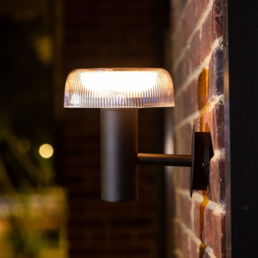 Zuma Line - LED saulės sieninė lempa LED/2,5W/2000 mAh IP44 juoda