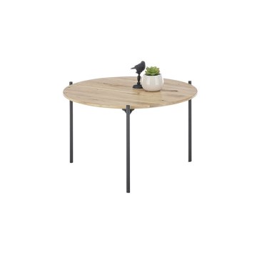 Žurnalinis staliukas AURA, skersmuo 55 cm, ąžuolas/antracitas