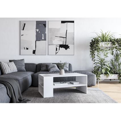 Žurnalinis staliukas BELA 100x42 cm baltas