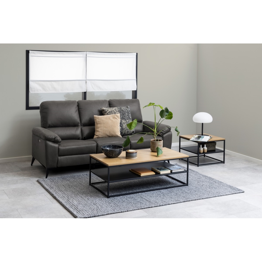 Žurnalinis staliukas CORA ąžuolas/juodas