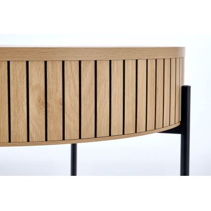 Žurnalinis staliukas DANTE Ø 67 cm ruda/juoda