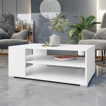 Žurnalinis staliukas GIMREN 100x40 cm baltas