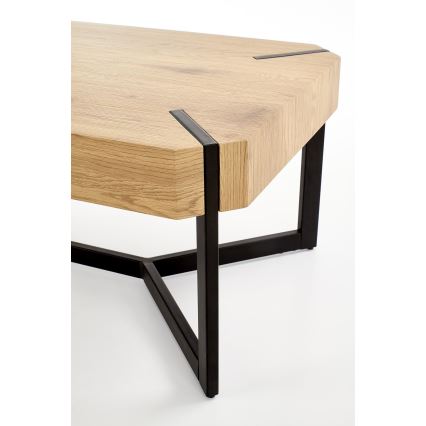 Žurnalinis staliukas LAVIDA 43x110 cm auksinis ąžuolas/juodas