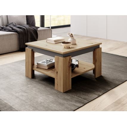 Žurnalinis staliukas OLAF ąžuolas artisan/antracitas