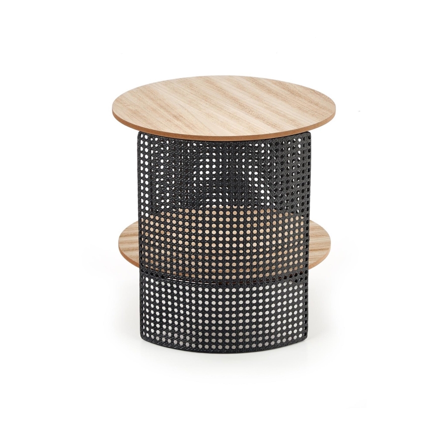 Žurnalinis staliukas TRAFICA 41x41 cm juodas/kreminis