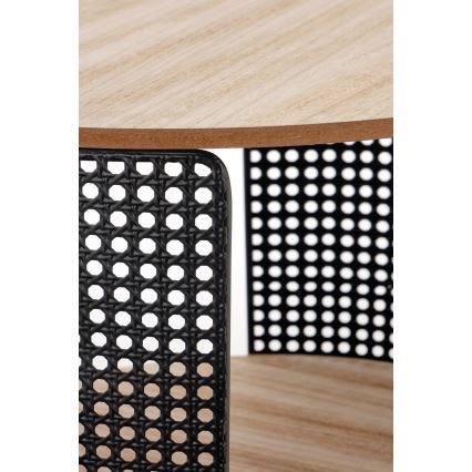 Žurnalinis staliukas TRAFICA 41x41 cm juodas/kreminis