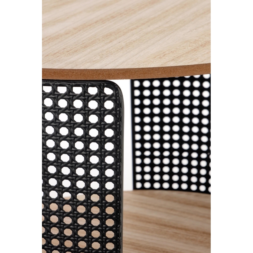 Žurnalinis staliukas TRAFICA 41x41 cm juodas/kreminis