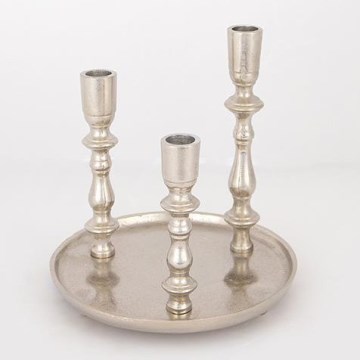 Žvakidė 20x19 cm sidabras