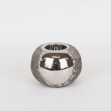 Žvakidė 7,5x10,5 cm sidabrinė/ruda